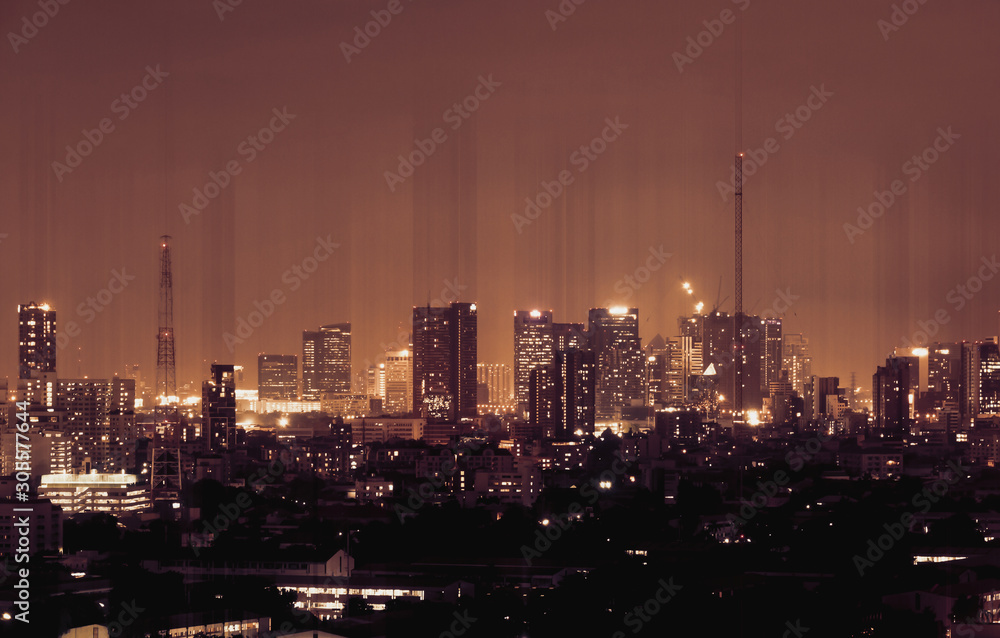 Fototapeta premium city skyline at night