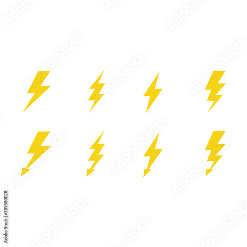 thunder lighting icon  power lighting icon vector design symbol