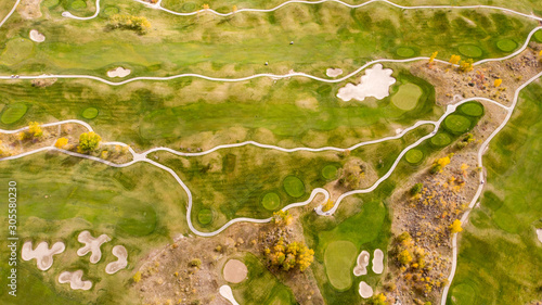 Golf Course Flyover by Aerial Drone