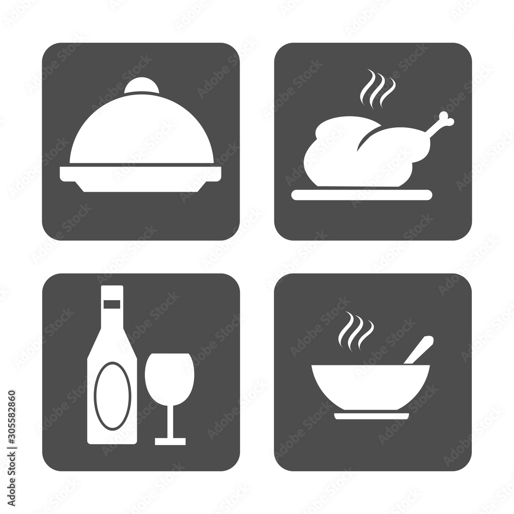 restaurant icon, food and drink icon vector design symbol