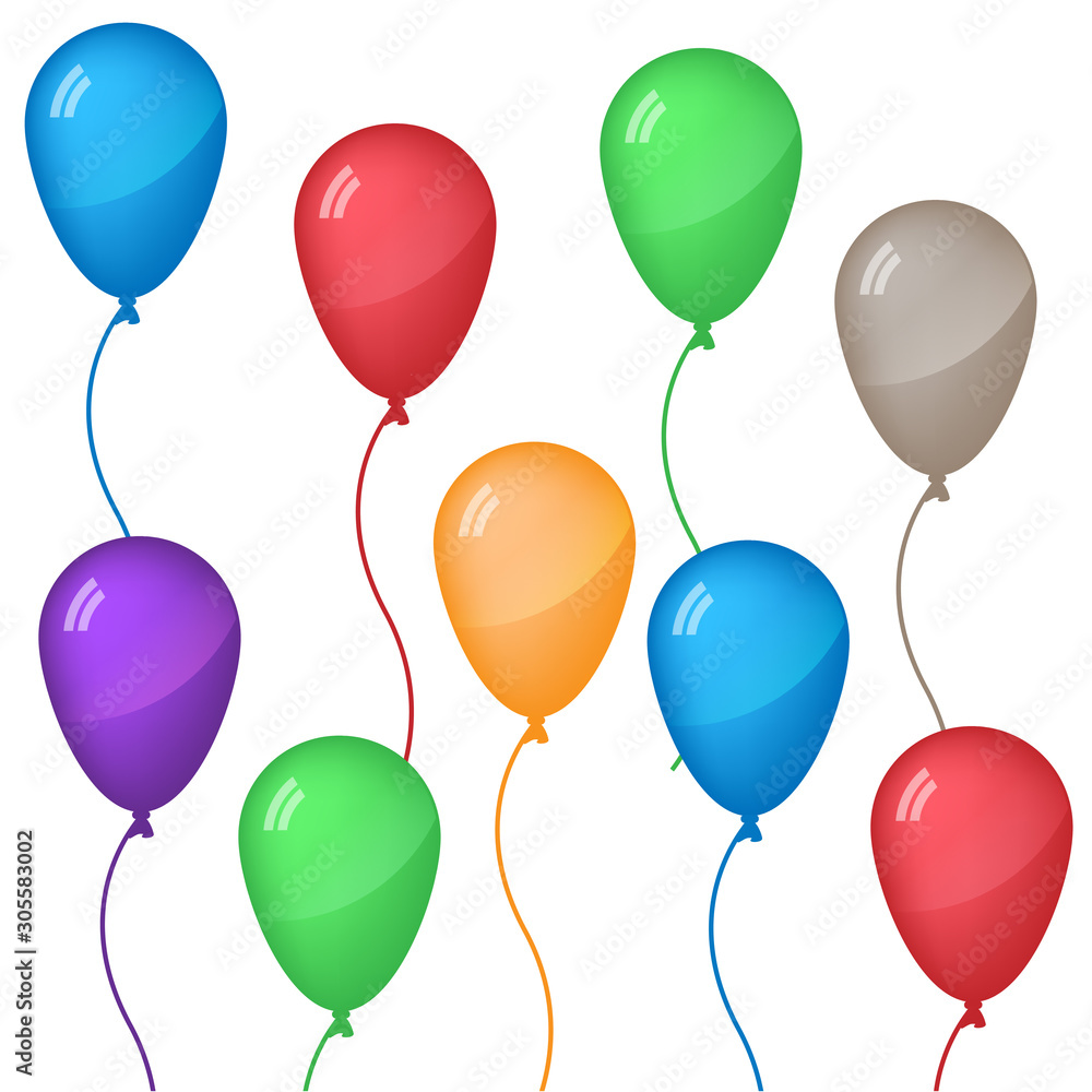 colorful balloons background seamless pattern vector