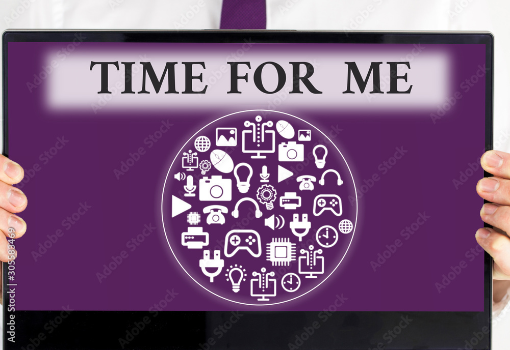 Naklejka premium Handwriting text Time For Me. Conceptual photo I will take a moment to be with myself Meditate Relax Happiness