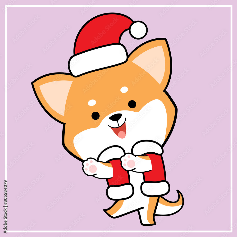 Cute Kawaii Hand Drawn Icon Emoji Shiba Inu Dog Character Illustration ...