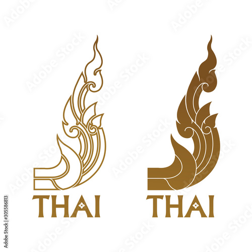 Thai art element for Thai graphic design vector illustration.
