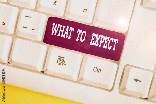 Tablou pe pânză Word writing text What To Expect
