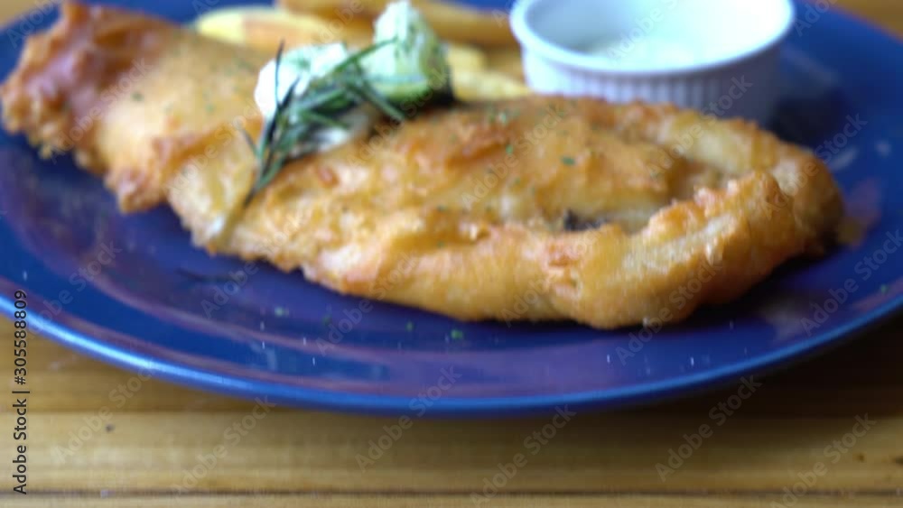 fish and chips on plate fish and chips on plate