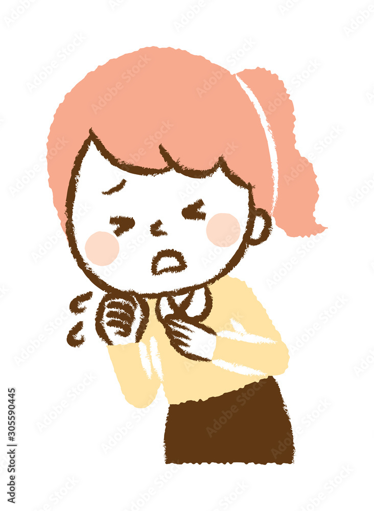 Fototapeta premium I have a sore throat