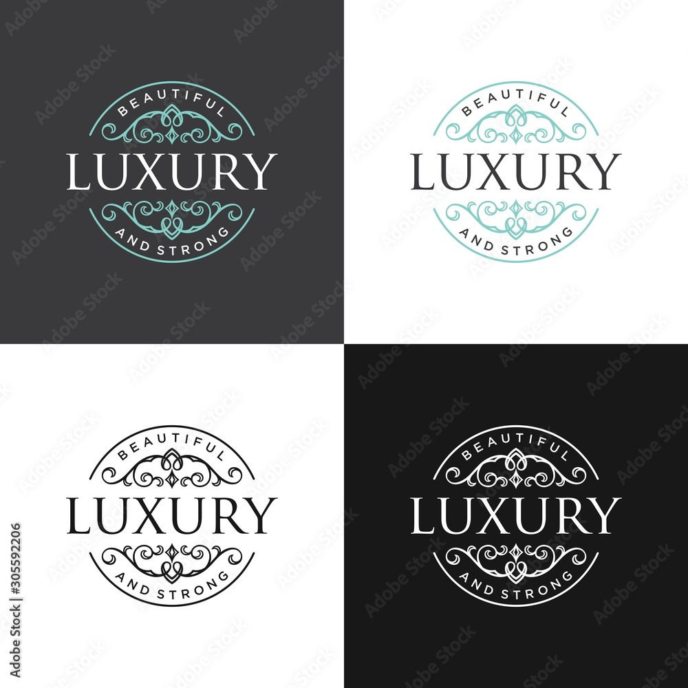 Luxury Logo template in vector for Restaurant, Royalty, Boutique, Cafe, Hotel, Heraldic, Jewelry, Fashion and other vector illustration Luxury Logo template in vector for Restaurant, Royalty, Boutique, Cafe, Hotel, Heraldic, Jewelry, Fashion and other vector illustration
