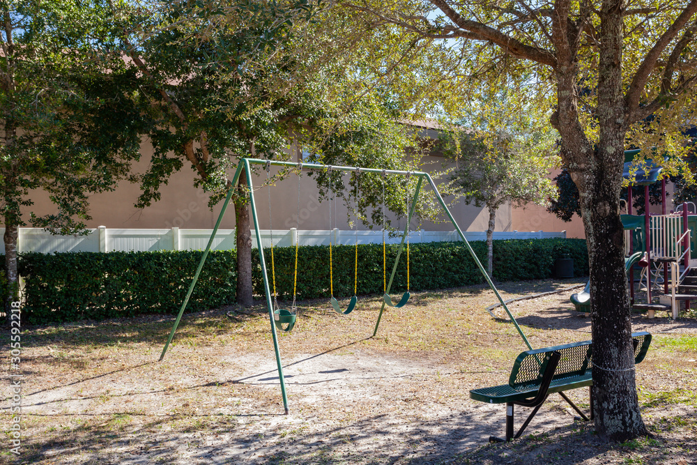 Neighborhood playground for children to play on