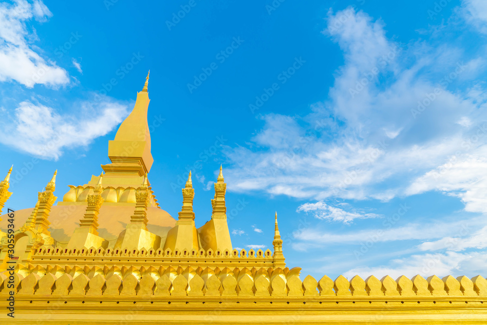 Naklejka premium Beautiful Architecture at Pha That Luang,Vientiane, Laos.