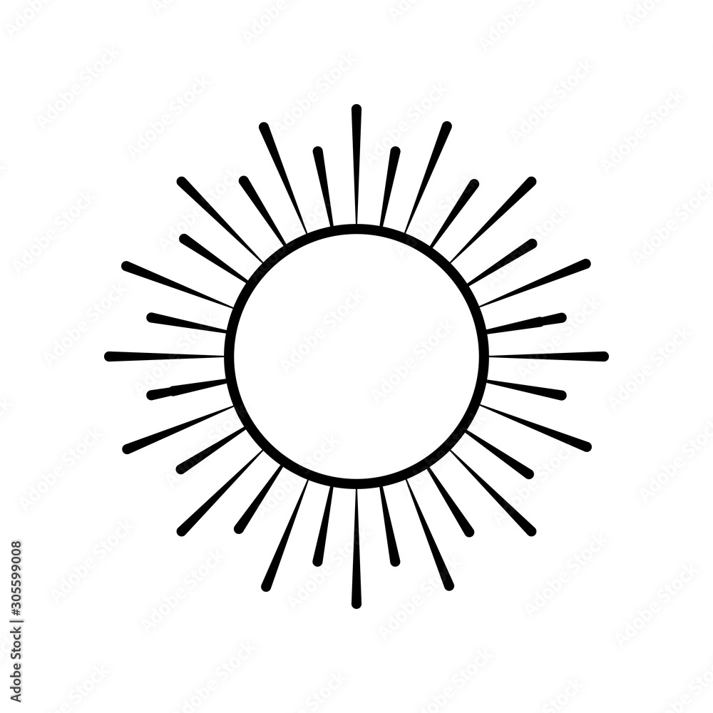 sun hot line style icon sun hot line style icon