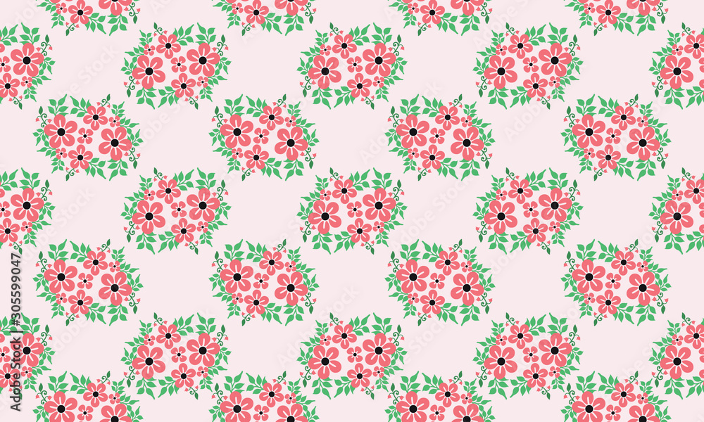 Decorative cute leaf flower, floral pattern wallpaper. Decorative cute leaf flower, floral pattern wallpaper.