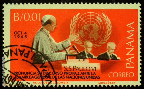 Pope Paul VI at the United Nations in New York photo