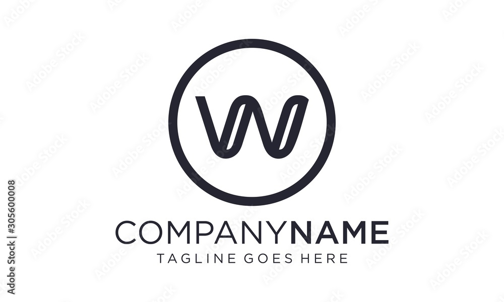Icon logo W and N letter Icon logo W and N letter
