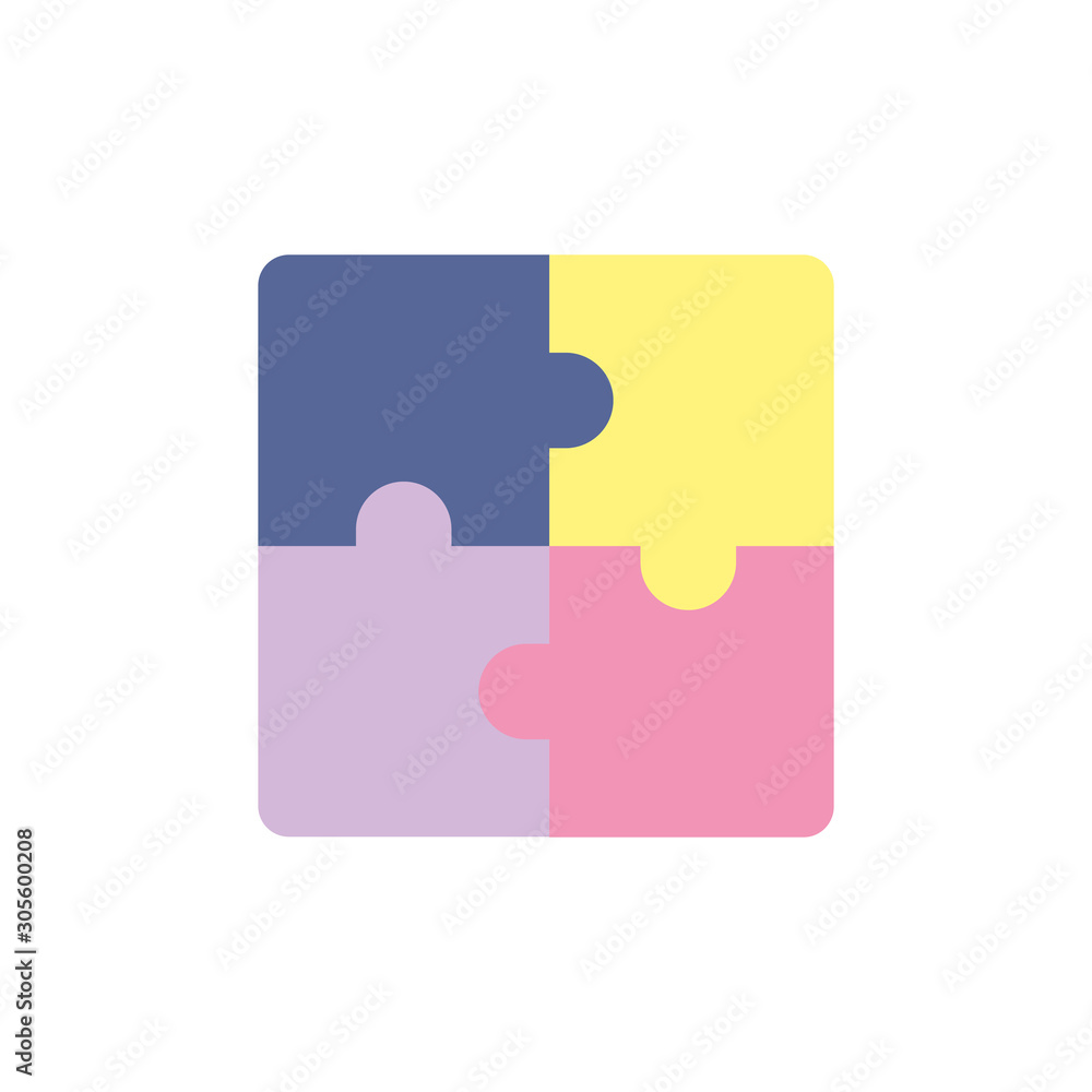 toy puzzle pieces flat style icon toy puzzle pieces flat style icon