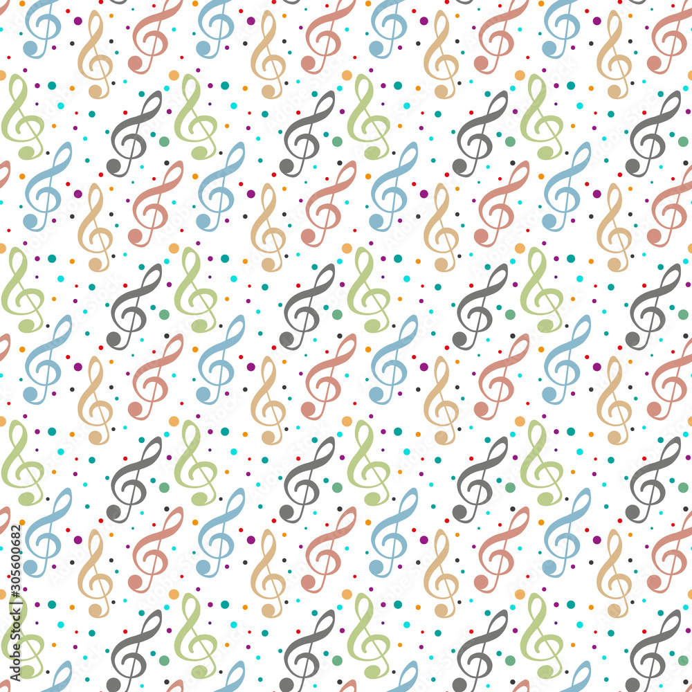 Seamless background with notes, vector illustration eps10 Seamless background with notes, vector illustration eps10