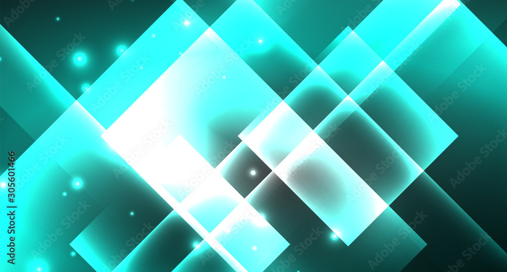 Neon shiny color squares on black, modern template Neon shiny color squares on black, modern template