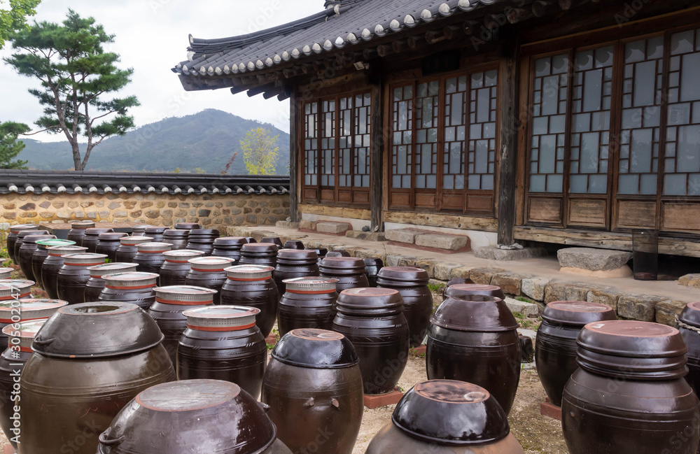 Traditional Korean fermenting jar for kimchi