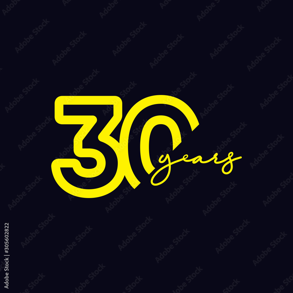 30 Years Anniversary Celebration Vector Template Design Illustration Logo Icon 30 Years Anniversary Celebration Vector Template Design Illustration Logo Icon