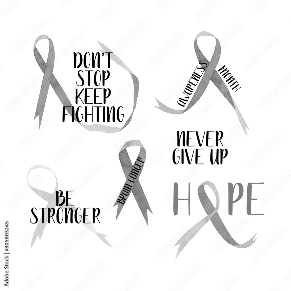 brain cancer awareness ribbon