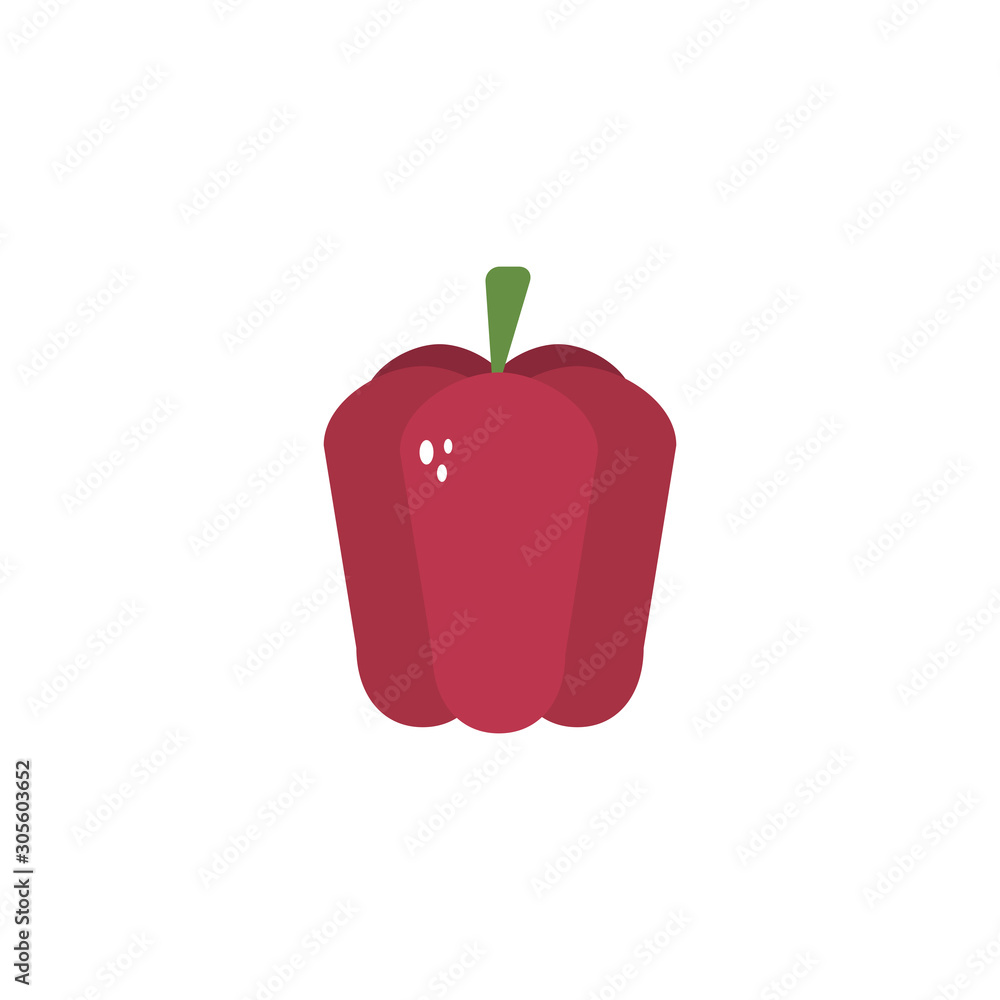 vegetable pepper flat style icon vegetable pepper flat style icon