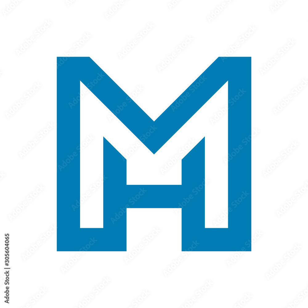 Initial letters MH modern logo template Initial letters MH modern logo template