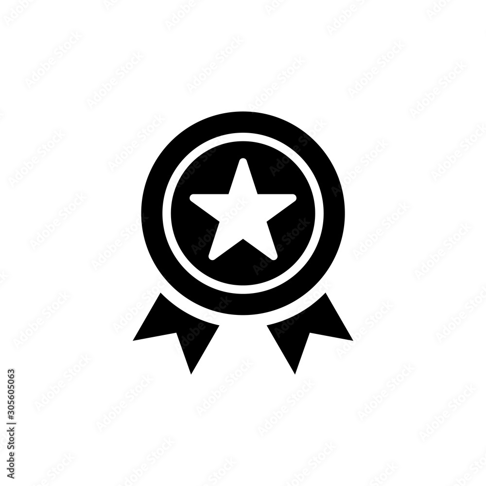 Award Badge Vector Glyph Icon Award Badge Vector Glyph Icon