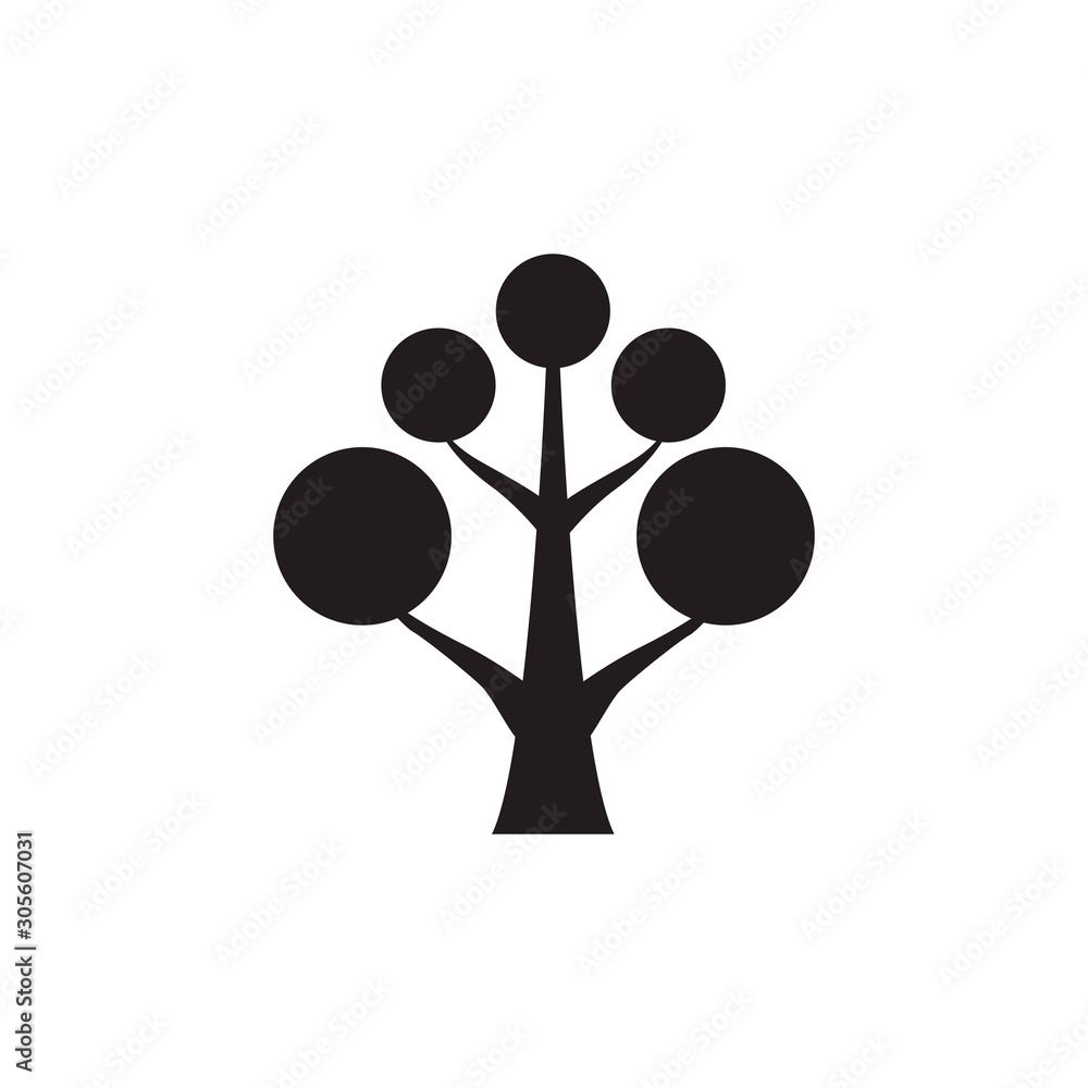 Fototapeta premium tree with branches silhouette style