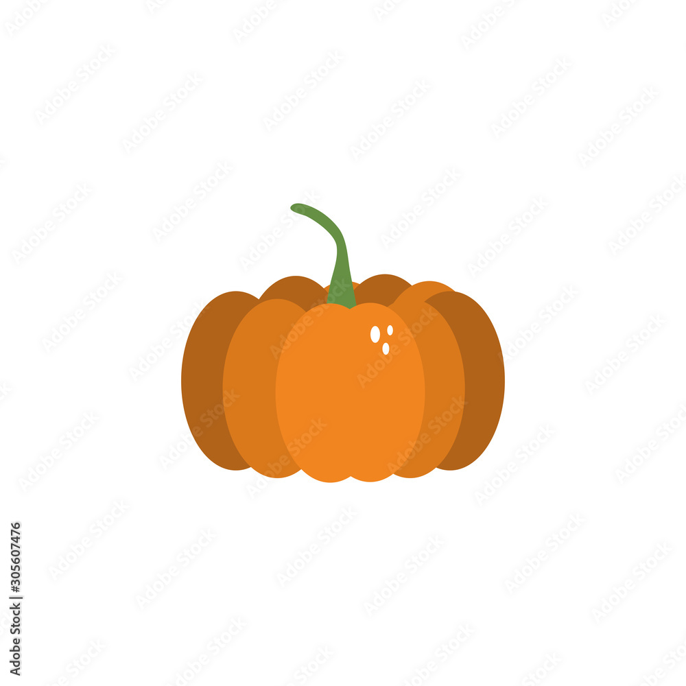 Obraz premium vegetable pumpkin flat style icon