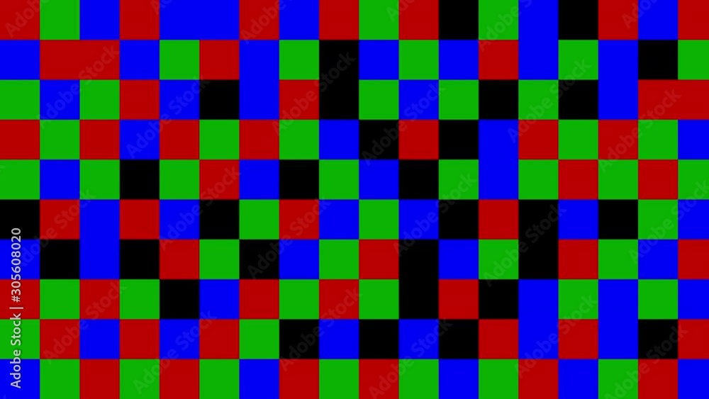 Animation of filling the frame with colored squares and cleansing. Colors - red, blue, green. Alpha channel. For blend effect, transition. Animation of filling the frame with colored squares and cleansing. Colors - red, blue, green. Alpha channel. For blend effect, transition.