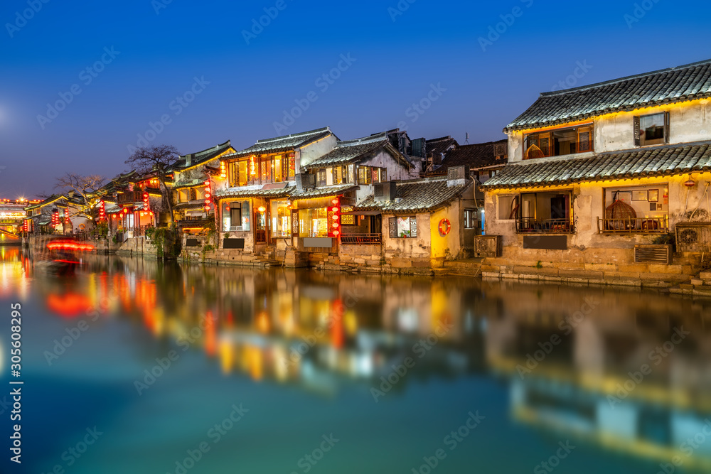 Beautiful night view of Xitang Ancient Town