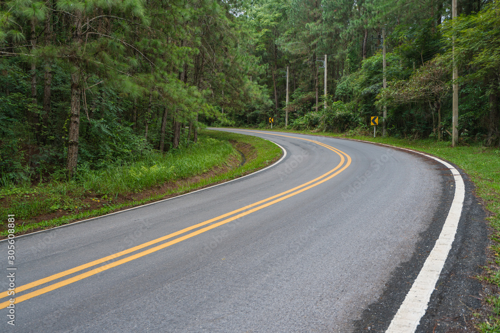 Beautiful of curved road on the mountain Beautiful of curved road on the mountain