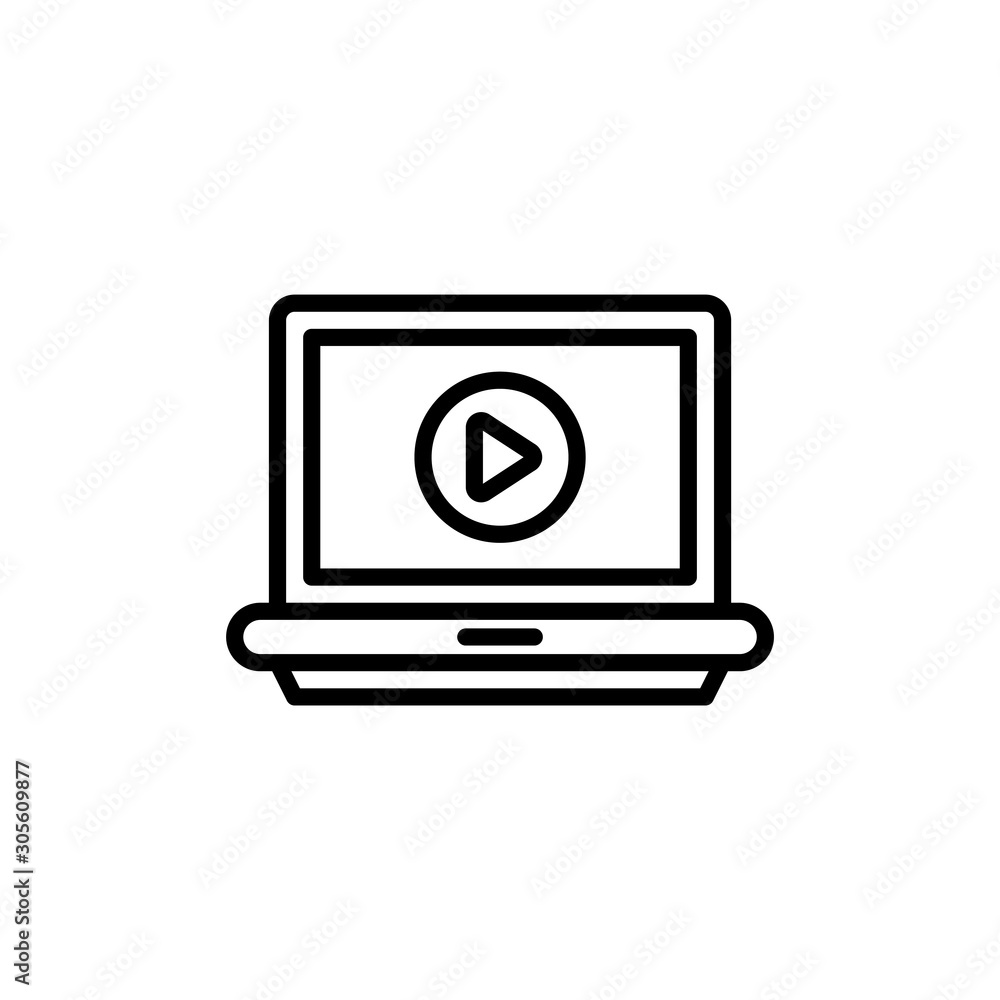 Laptop Vector Line Icon Laptop Vector Line Icon