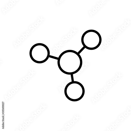 Molecule Vector Line Icon