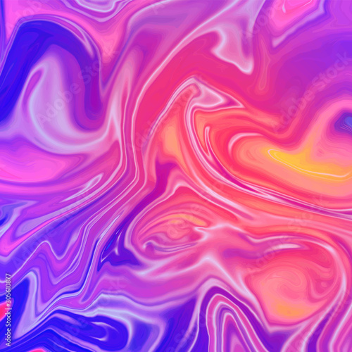 Glossy liquid abstract background. Marbling  acylic paint texture