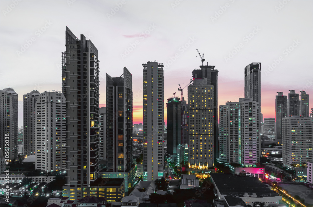 Naklejka premium city at night