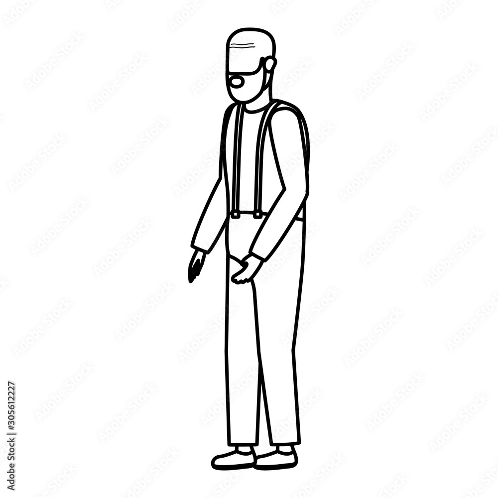 cute grandfather avatar character icon cute grandfather avatar character icon