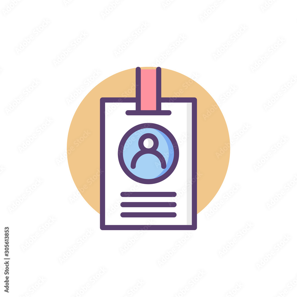 Identity Badge Vector Icon