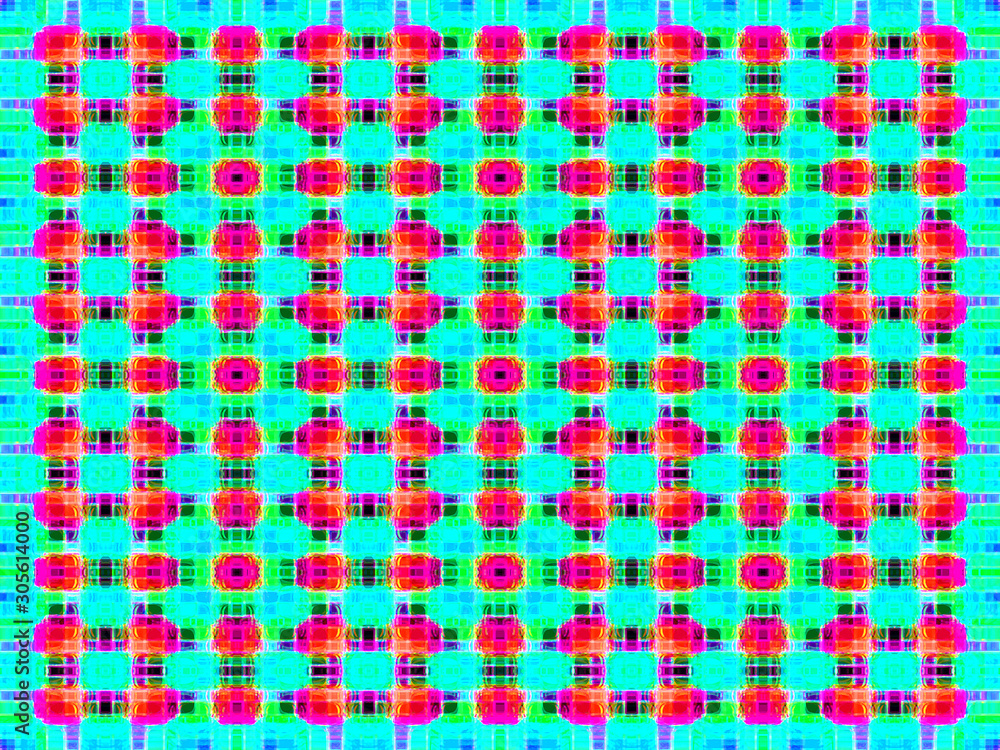 Fototapeta premium Abstract colorful graphic creative texture background for wallpaper design geometric stripes pattern fabric cloth backdrop lines square pixel mosaic decoration element