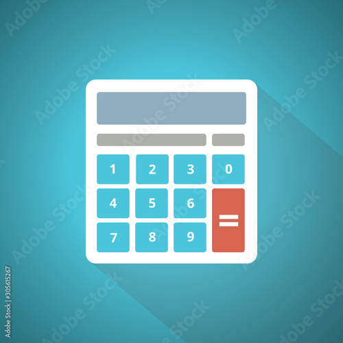 Flat Calculator Vector Illustration With white background