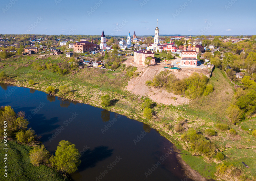 Cityscape of Belyov on Oka river