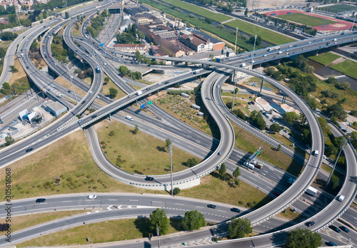 Image of cityscape of car interchange of Barcelona © JackF