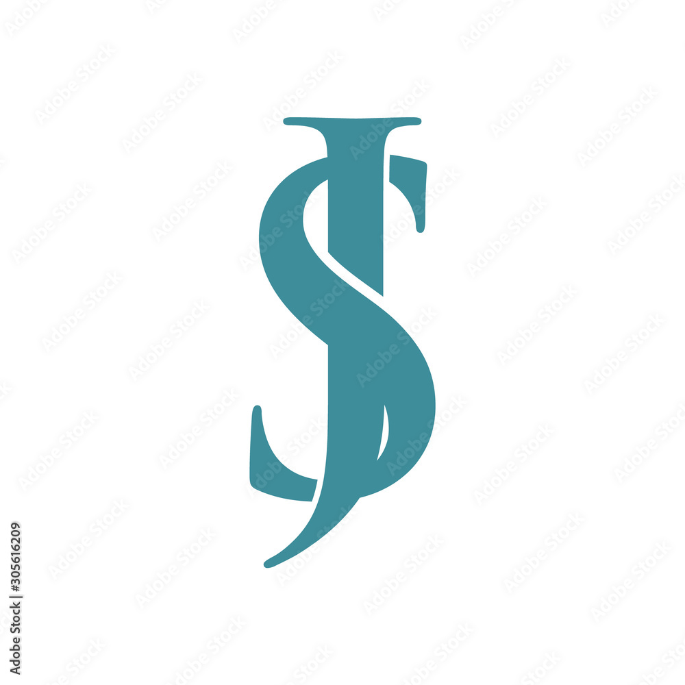 Initial letters JS modern logo template Initial letters JS modern logo template