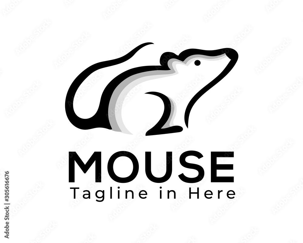 elegant Stand mouse logo design inspiration