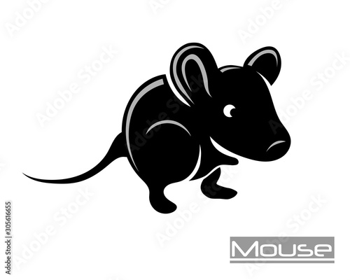 Black mouse logo design inspiration