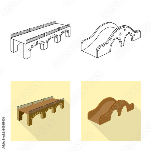 Vector design of connection and design sign. Set of connection and side stock symbol for web.