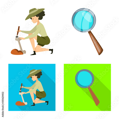 Vector illustration of story and items icon. Collection of story and attributes vector icon for stock.