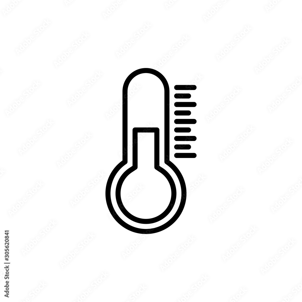 Thermometer Vector Line Icon Thermometer Vector Line Icon