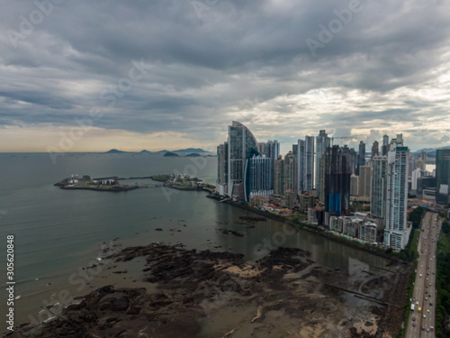 Beautiful aerial view of Panama City Skyscrapers  © Gian