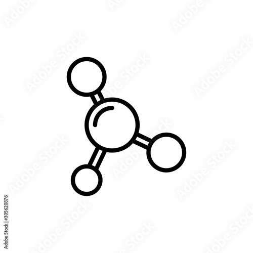 Atom Vector Line Icon